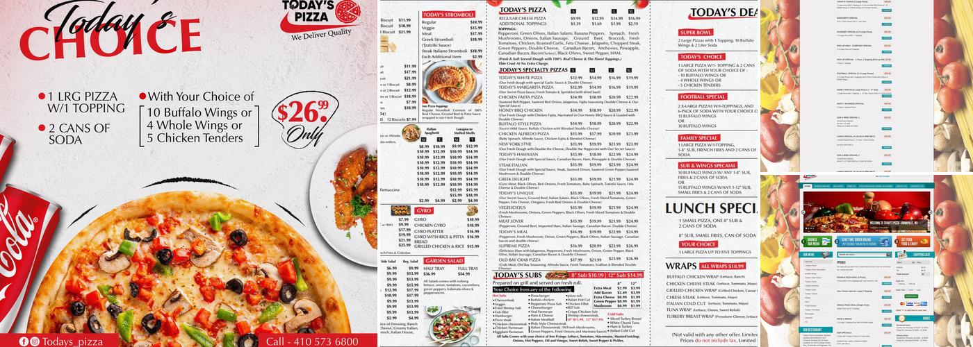 Today's Pizza Menu