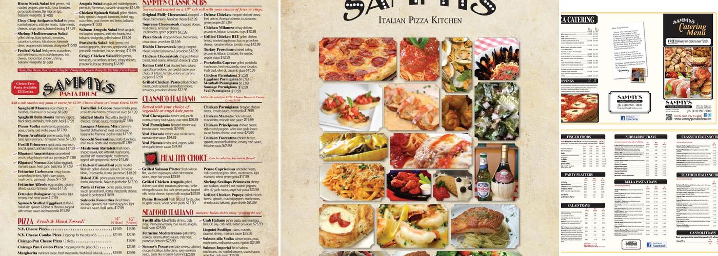 Sammy's Italian Pizza Kitchen Menu