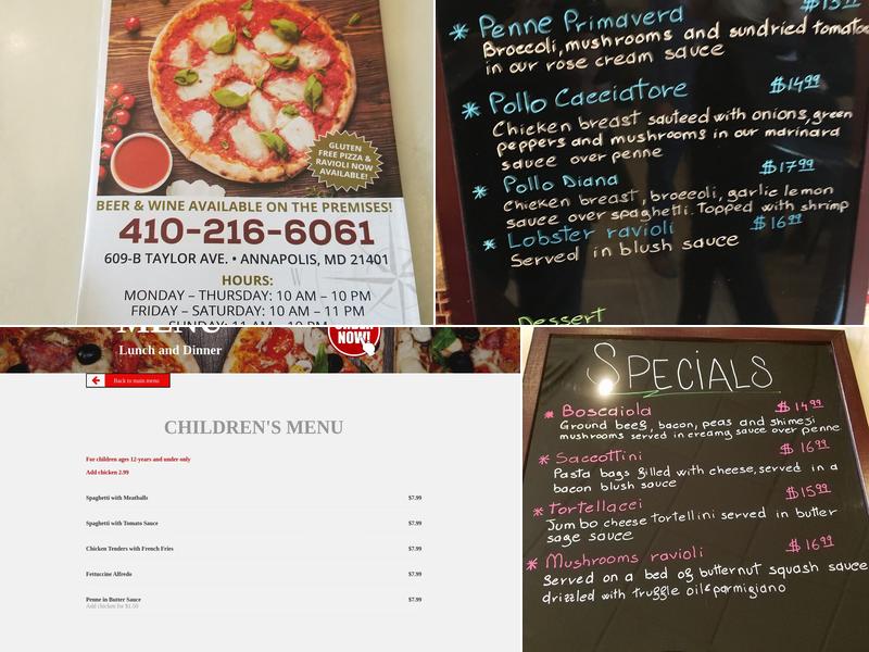 Bella Italia Menu