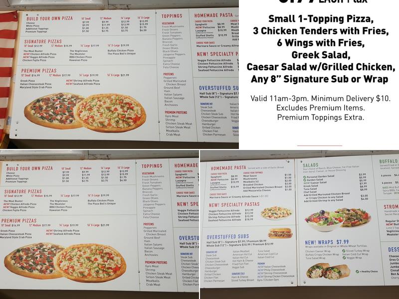 Pizza Boli's Menu