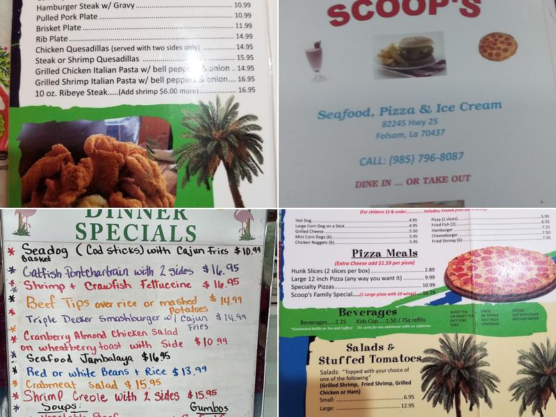 Scoops Menu