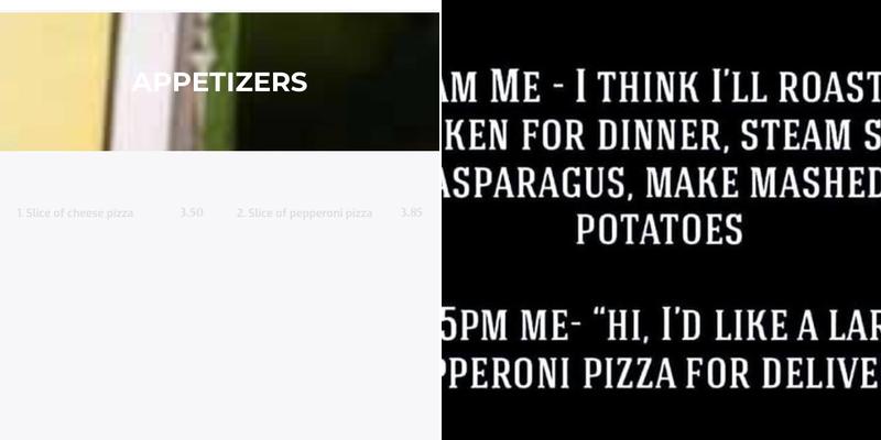 Cosmos Pizza Menu