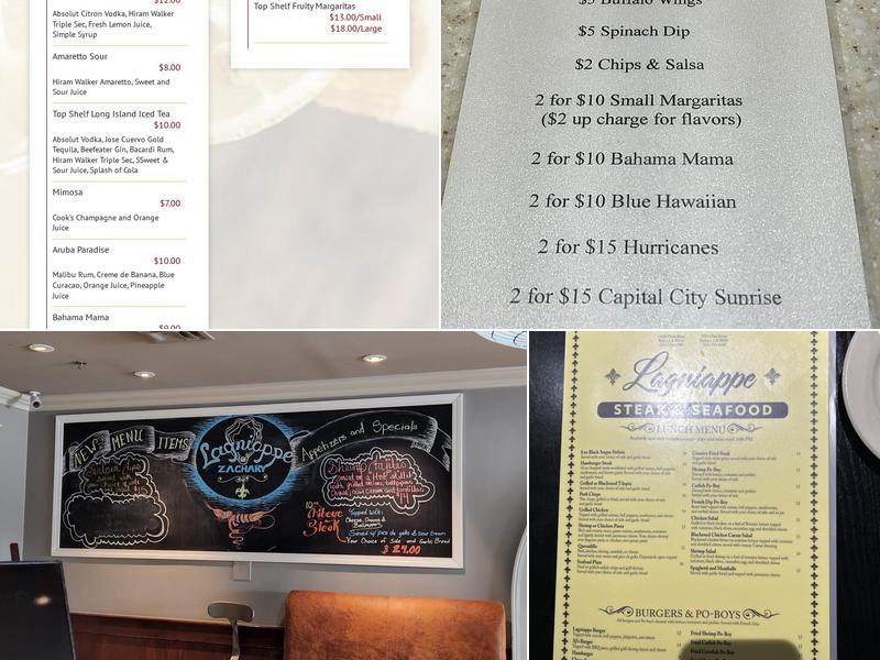 Lagniappe Zachary Menu