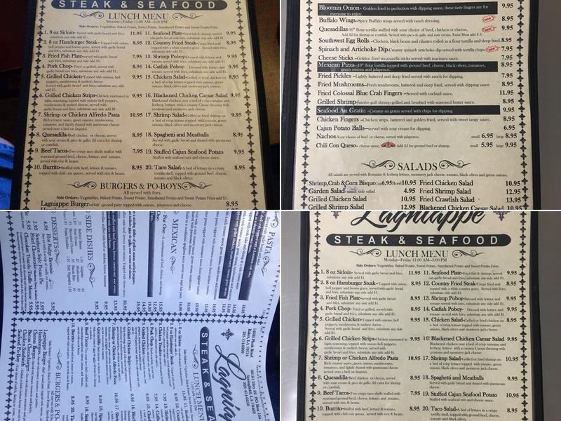 Lagniappe Restaurant Menu