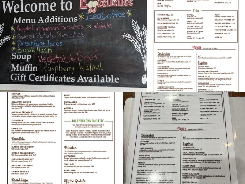 Eggcellence Menu