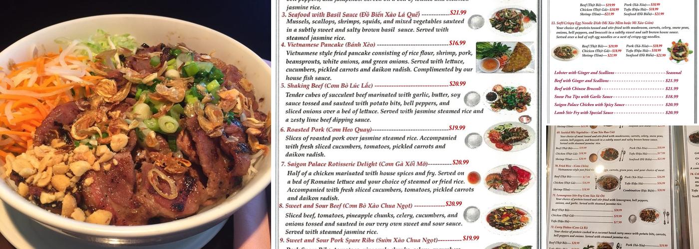 Saigon Palace Menu