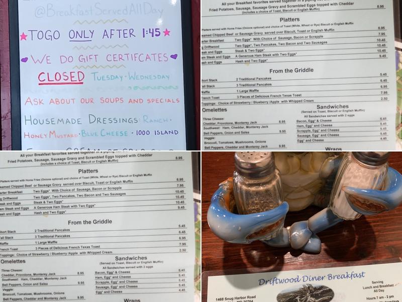 Driftwood Diner Menu