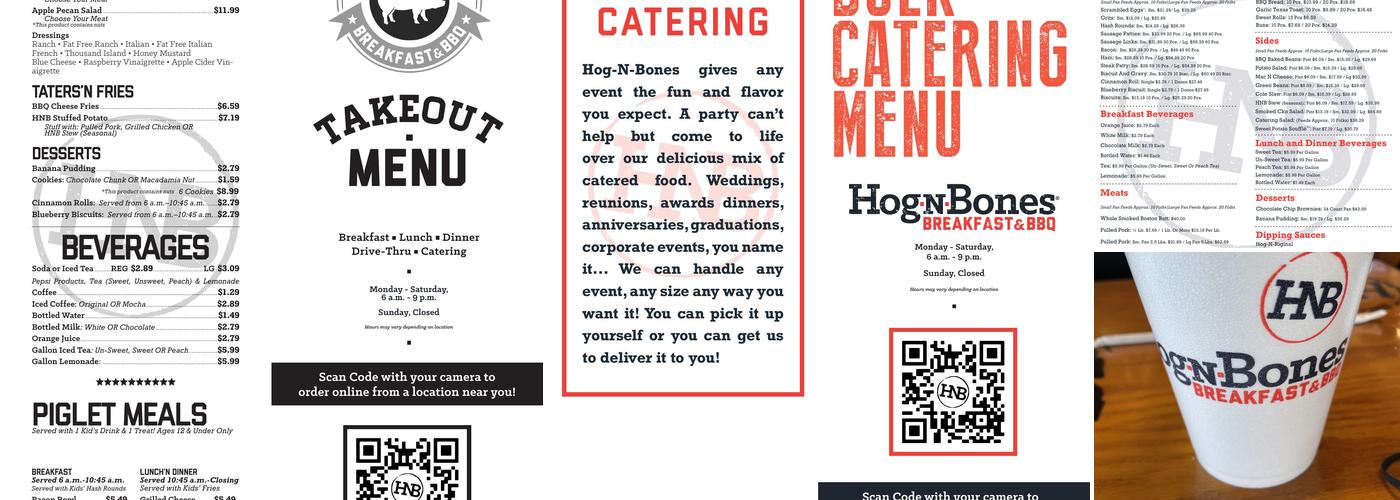 Hog N Bones -Tifton Menu