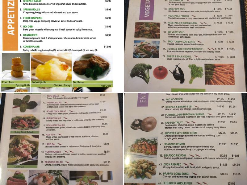 M Thai Kitchen Menu