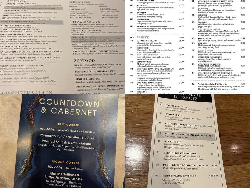 Cooper's Hawk Winery & Restaurant- Annapolis Menu