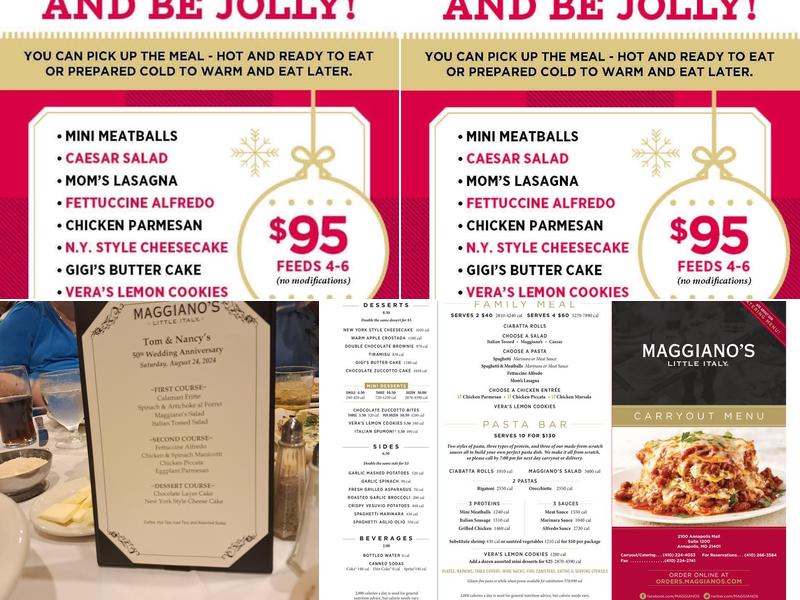 Maggiano's Little Italy Menu