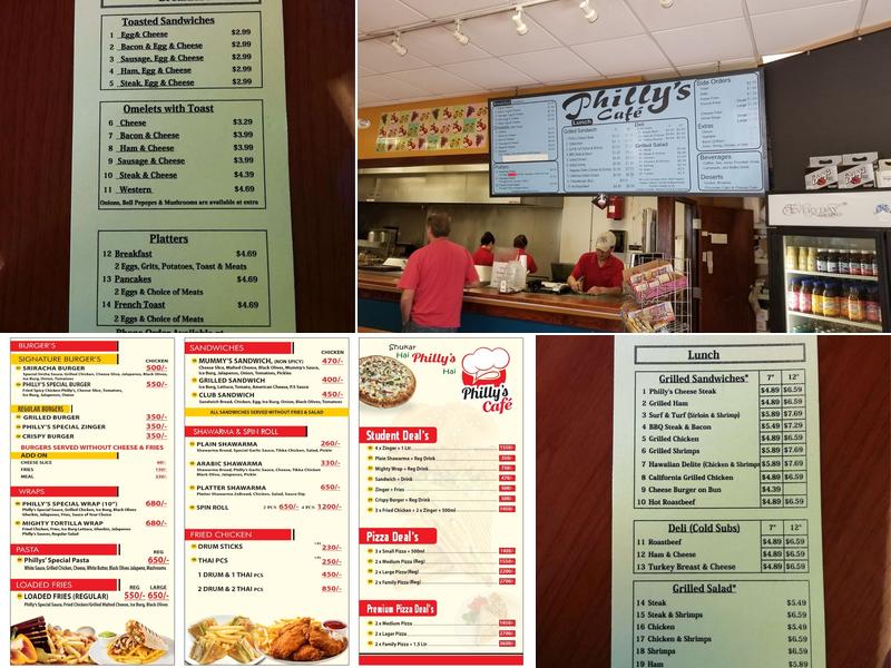 Philly's Cafe Menu