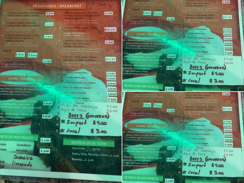 El Rinconcito Menu