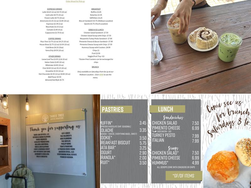 Three Tree Coffee Roasters Menu