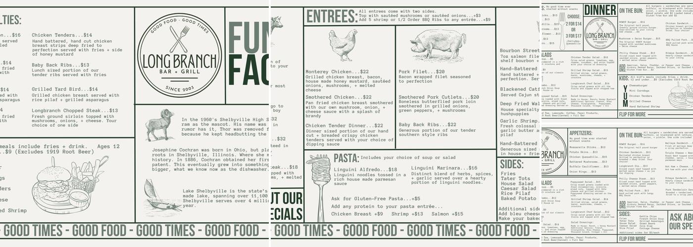 LONGBRANCH GRILL Menu