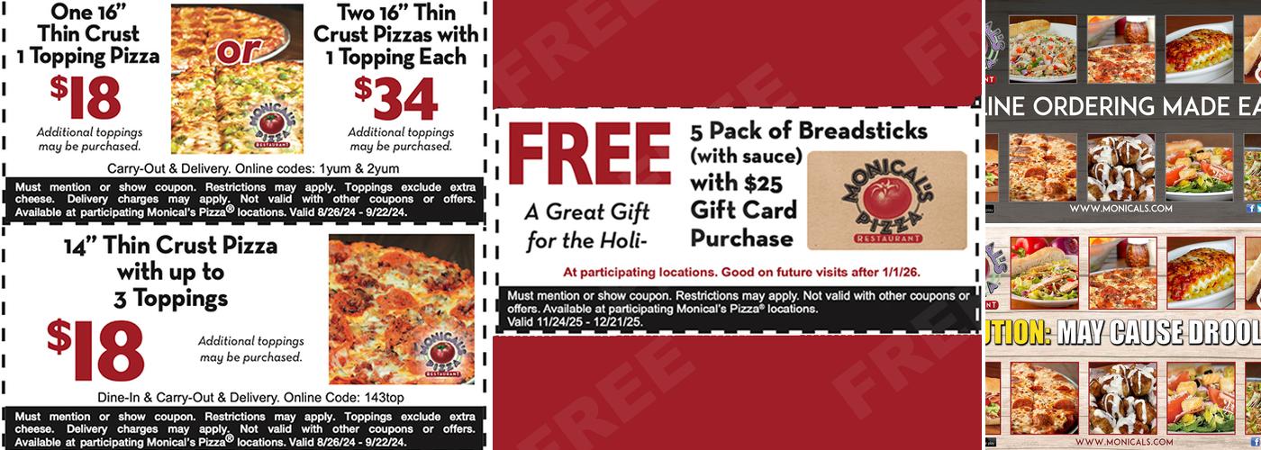 Monical's Pizza Menu