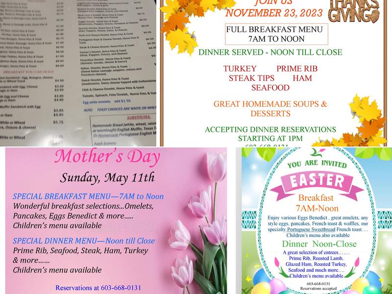 Moe Joe Country Diner Menu