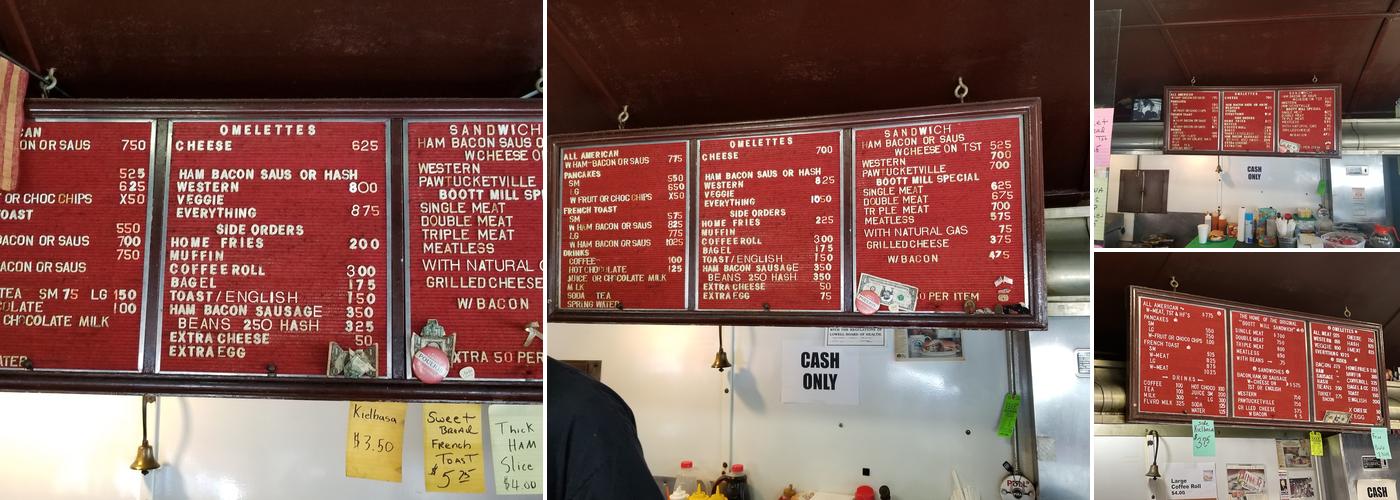 Arthur's Diner Menu