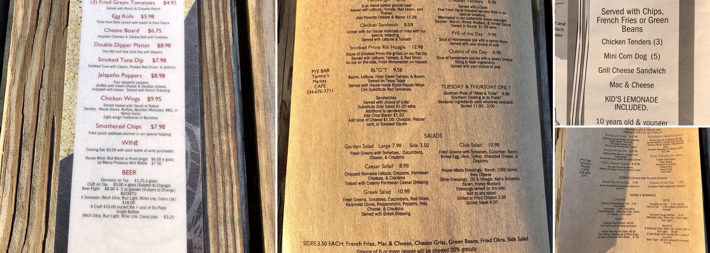 Subway Menu