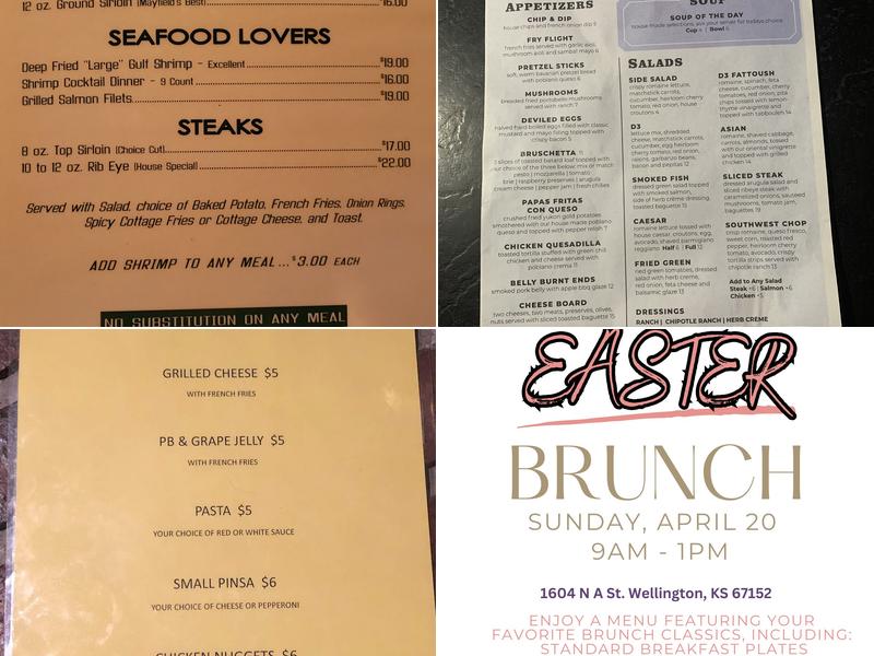 Andy's D3 Grill & Bar Menu