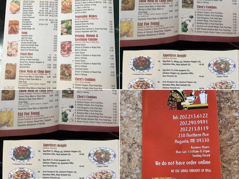 Chen's Menu