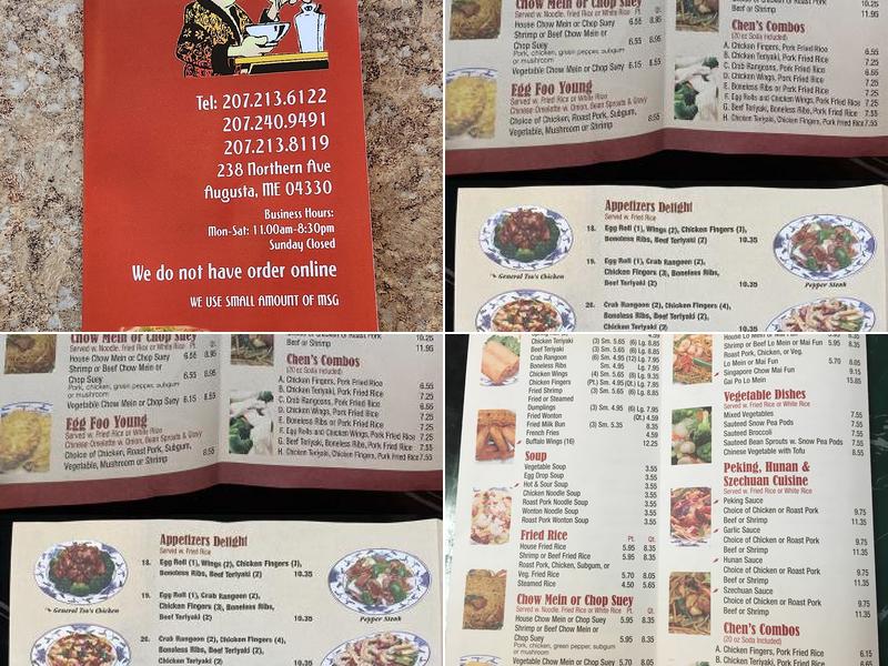 Chen's Menu