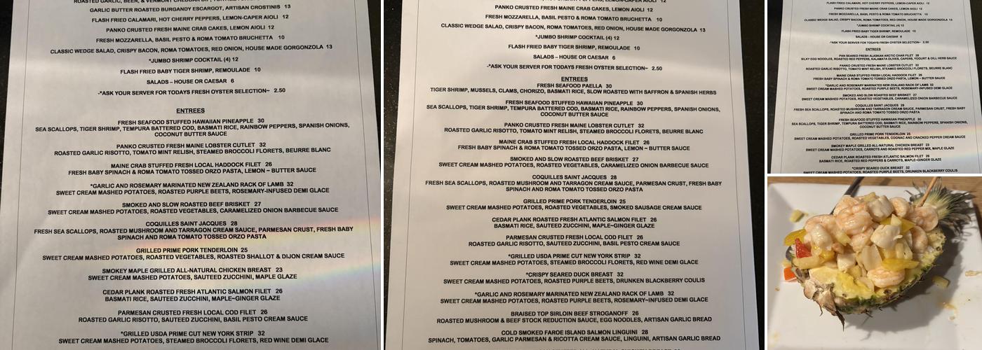 18 below Menu