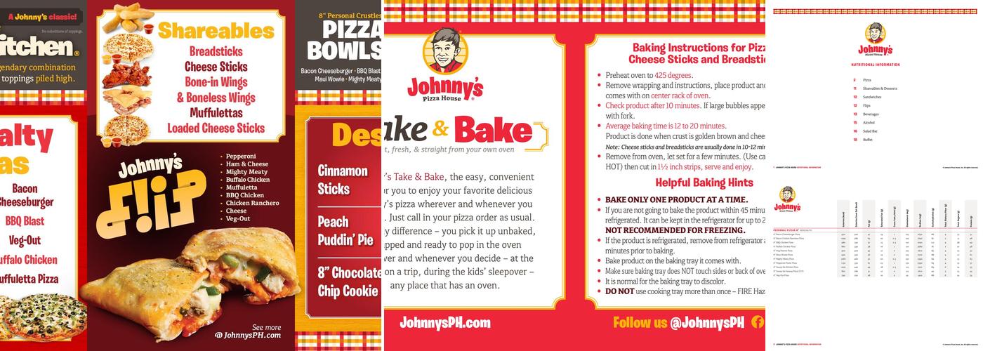 Johnny's Pizza House Menu