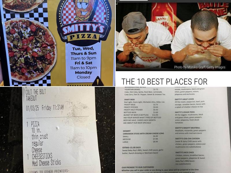 Smitty's Pizza Menu