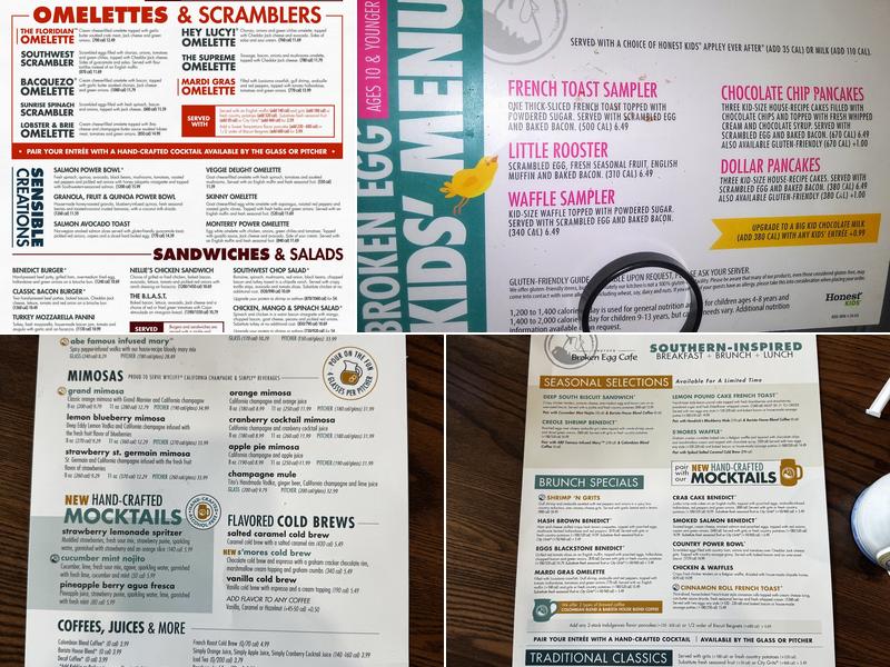 Another Broken Egg Cafe Menu