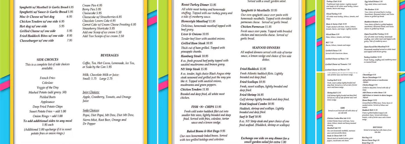 Come Spring Cafe Menu