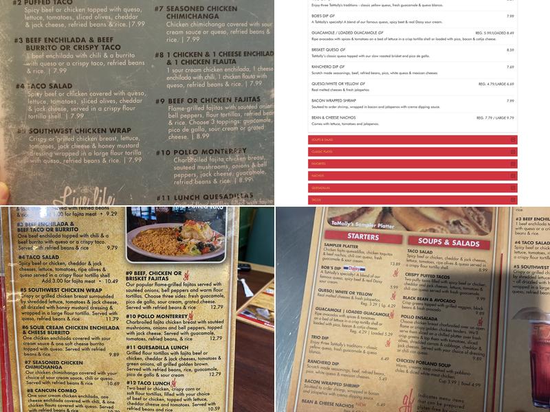 TaMolly's of Bossier City Menu
