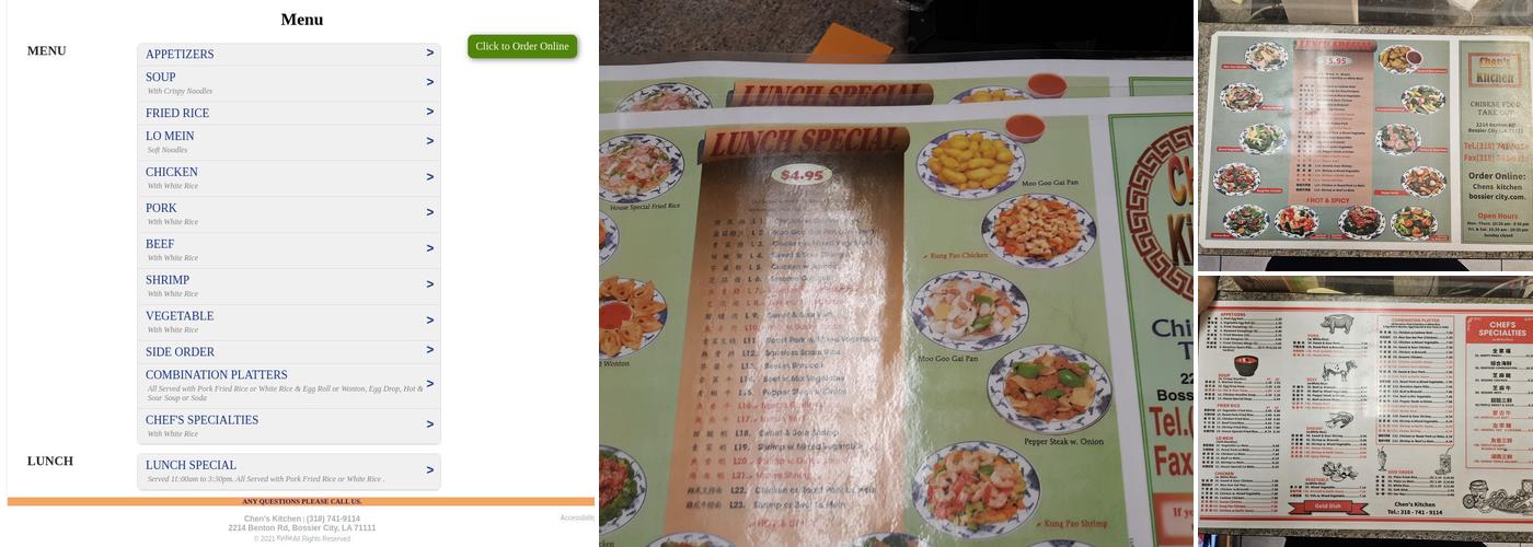 Chen's Kitchen Menu