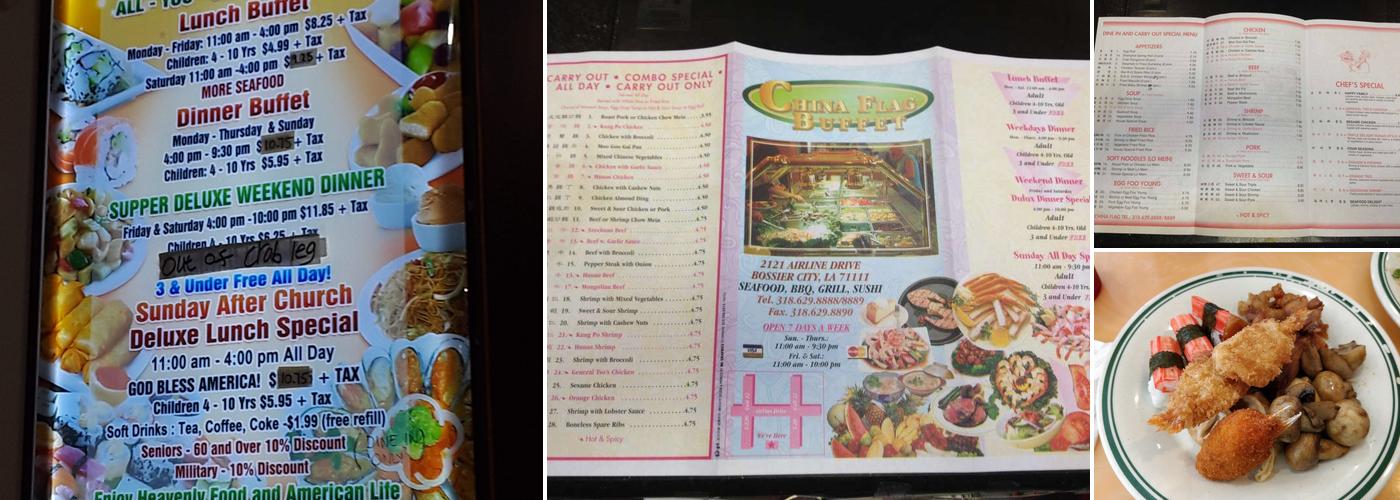 China Flag Buffet Menu