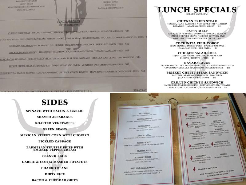 Tejas Kitchen Bar Patio Menu