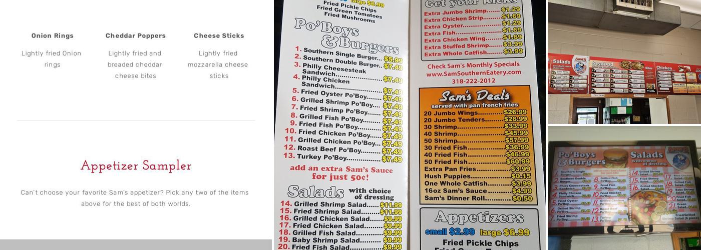 Sam's Southern Eatery Menu