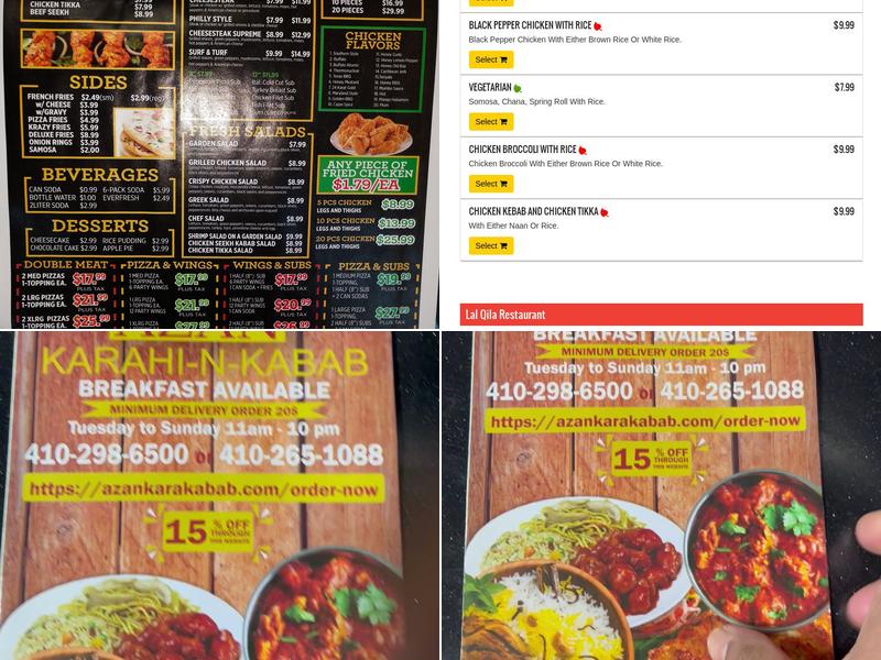 Lal Qila Restaurant Menu