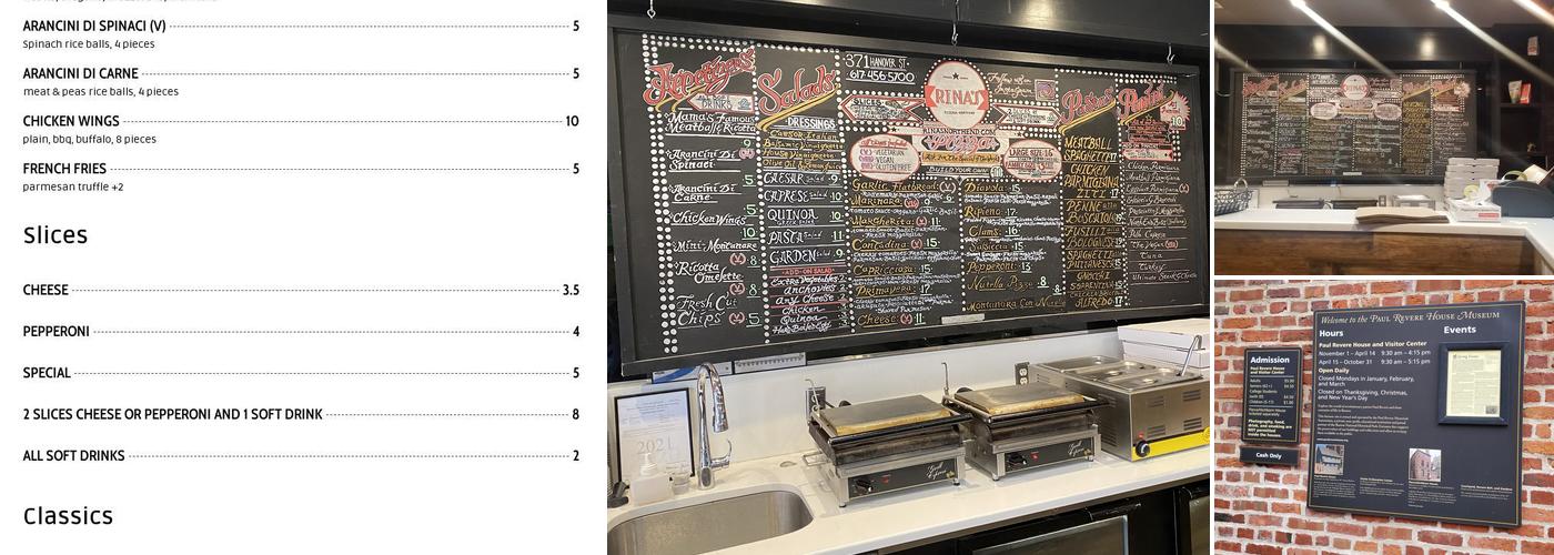 Rina's Pizzeria & Cafe Menu