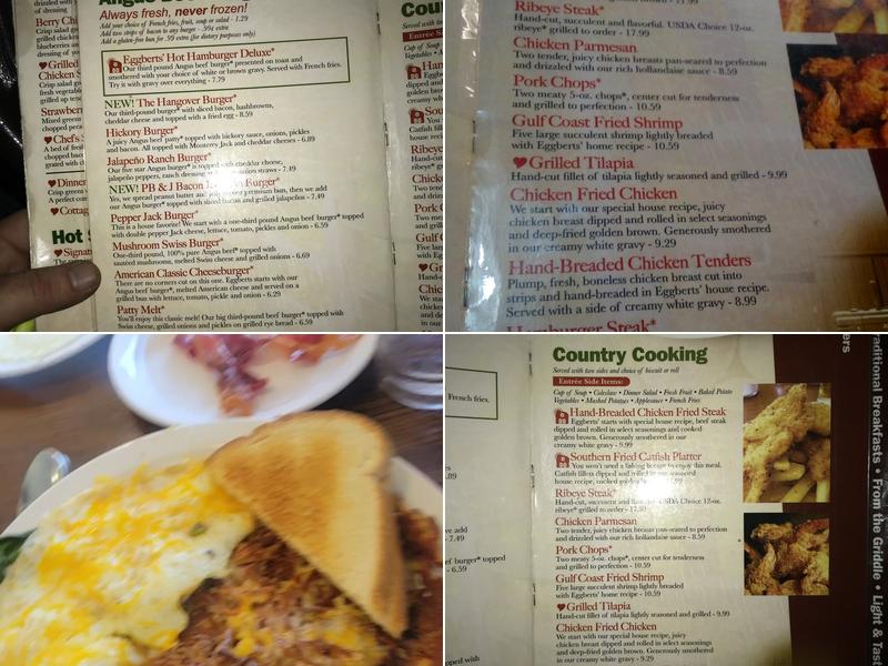Eggbert's Menu