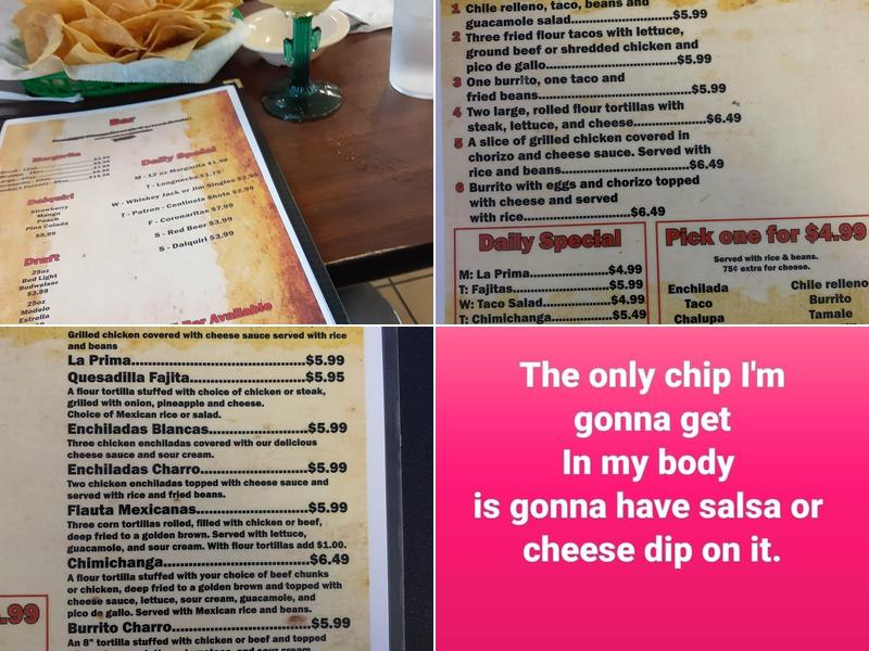 El Charro Menu