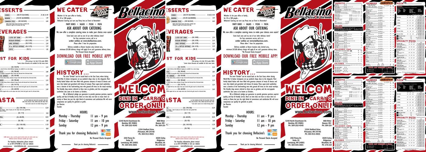Bellacino's Pizza & Grinders Menu