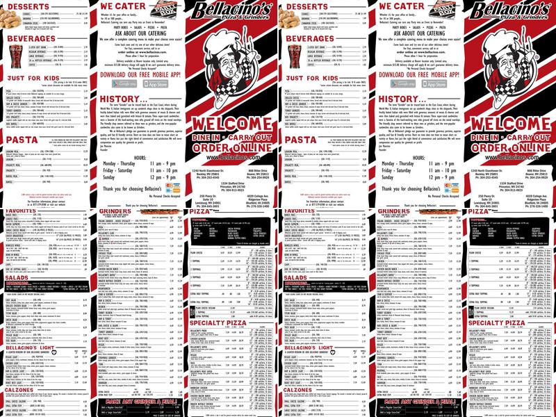 Bellacino's Pizza & Grinders Menu