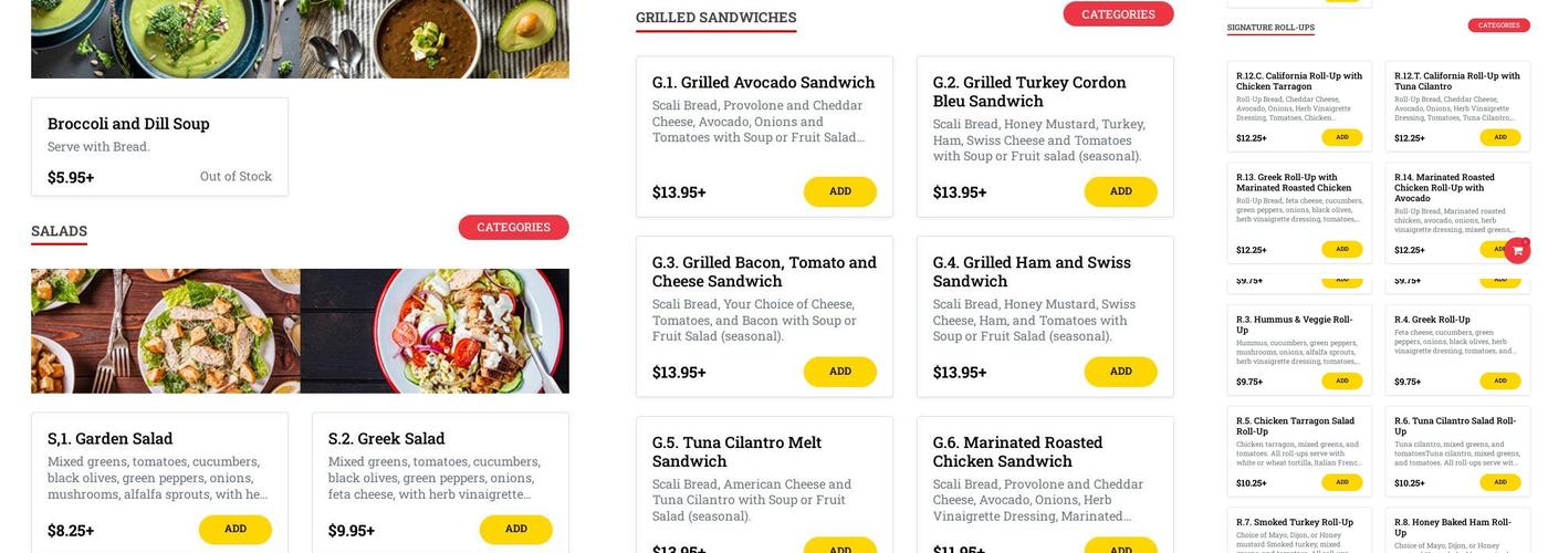 Souper Roll Up Cafe Menu