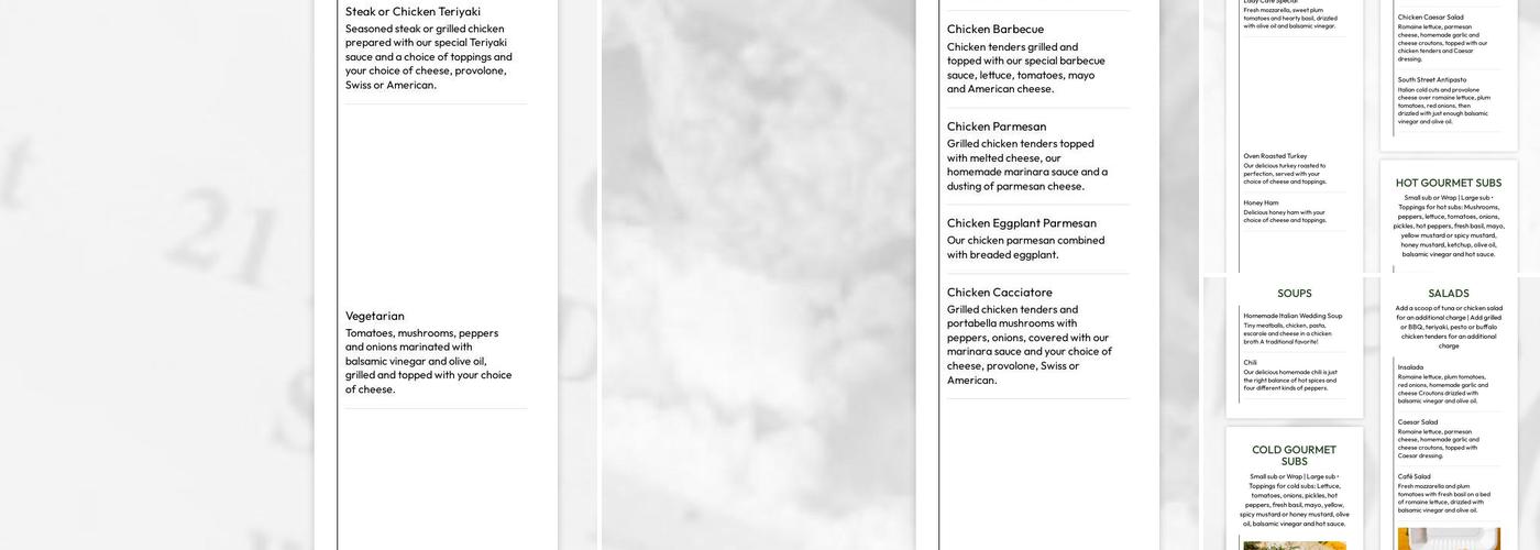 Al's Tech Square Cafe Menu