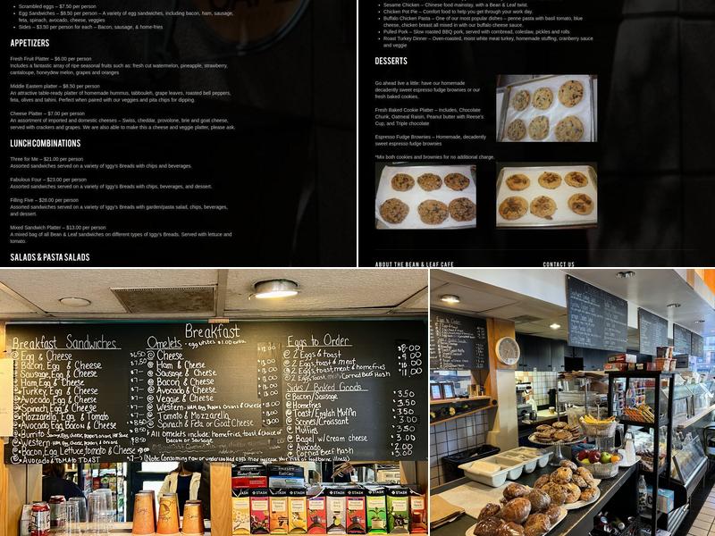 Bean & Leaf Cafe Menu