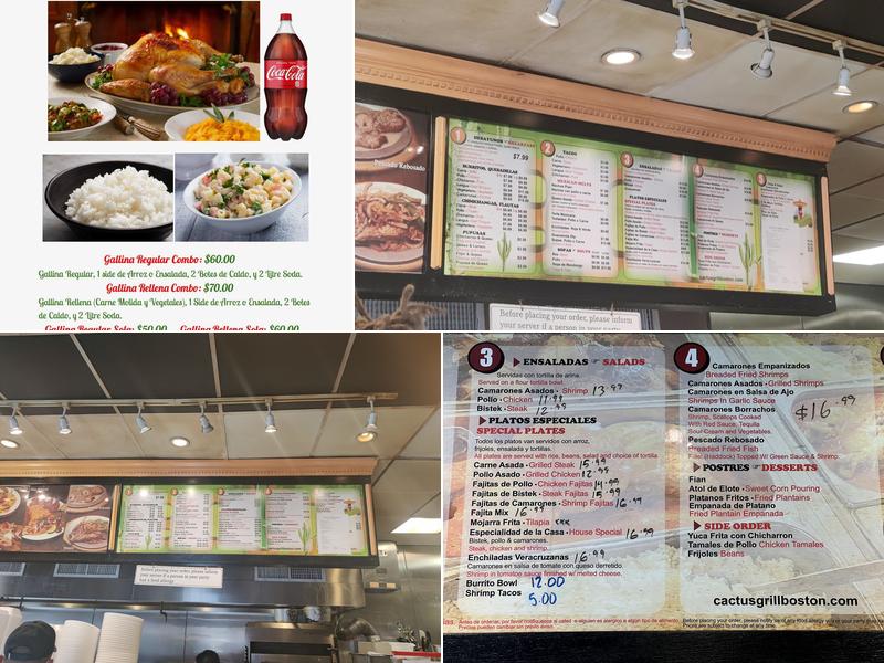 Cactus Mexican Grill Menu