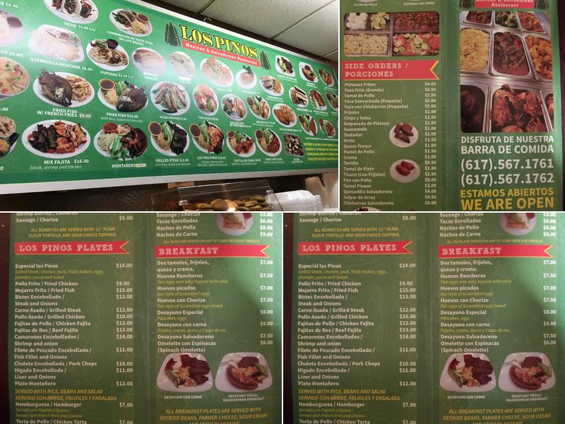 Los Pinos Mexican & Salvadorean Restaurant #1 Menu