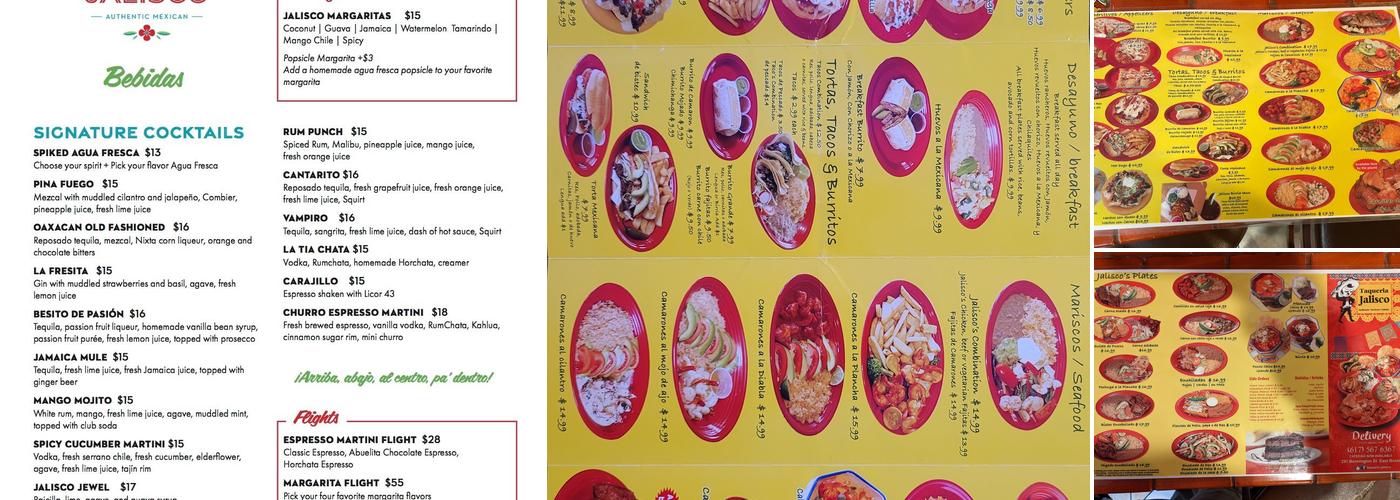 Taquería Jalisco Menu
