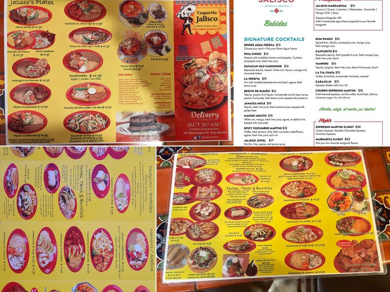 Taquería Jalisco Menu