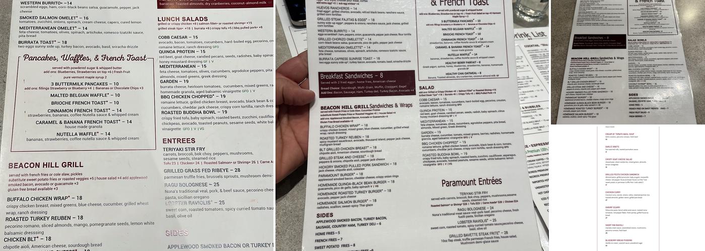 The Paramount Menu
